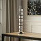 Edge Collections - 14.5" x 3" - Silver - Modern Crystal Taper Candlestick for Home Decor - 1 Piece